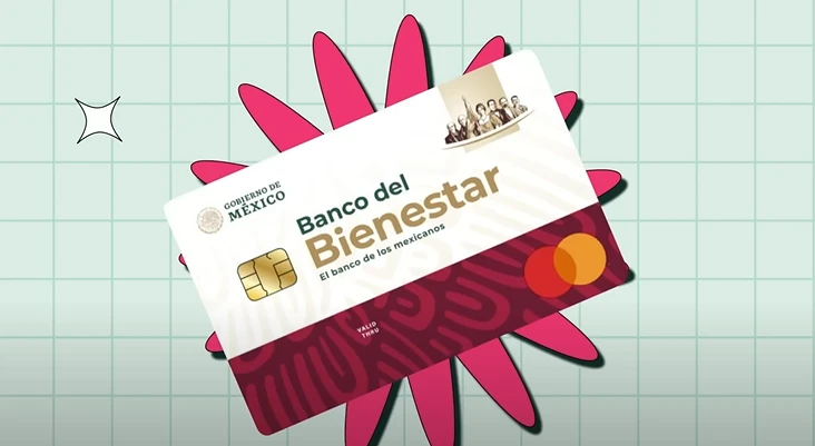 Tarjeta del Banco del Bienestar entregada a beneficiarios de la beca Benito Juárez para recibir pagos directos y seguros