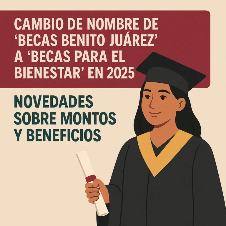 Infografía sobre el cambio de la Beca Benito Juárez a las Becas Bienestar